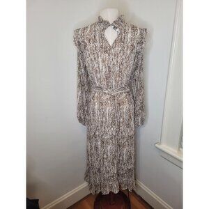 Womens Prarie Maxi Dress Hayden Los Angeles L Snake Print cottagecore